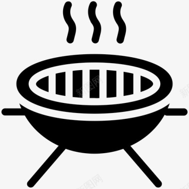 烧烤户外烹饪肉类图标图标