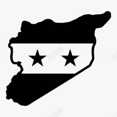 叙利亚地形州图标图标