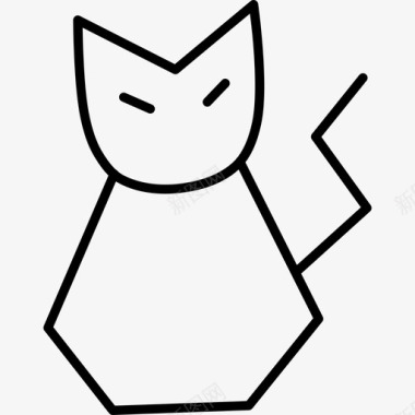 猫愤怒邪恶图标图标