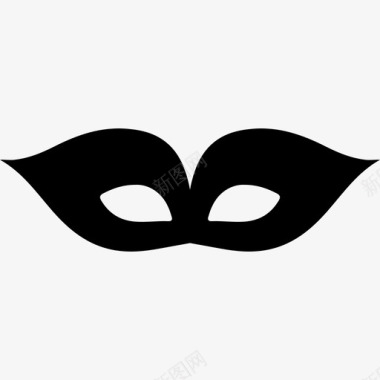 嘉年华黑色优雅眼罩造型嘉年华面具图标图标