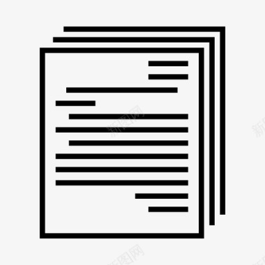 商务信函纸张公文图标图标