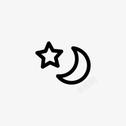 阿拉伯星月标志夜星月图标高清图片
