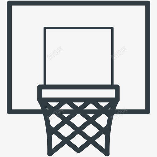 篮板运动线图标svg_新图网 https://ixintu.com 篮板 运动矢量线图标
