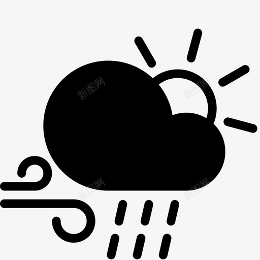 白天淋浴云雨图标svg_新图网 https://ixintu.com 云 光滑的天气 天气 太阳 工作时间 水 潮湿 白天淋浴 窗户 雨