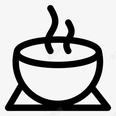 汤肉汤热的图标图标