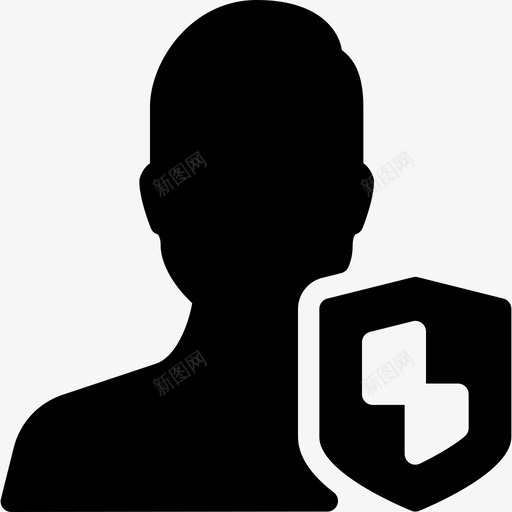 用户安全性人身份图标svg_新图网 https://ixintu.com 互联网 人 保护 安全性 安全性实心图标 用户安全性 身份 配置文件