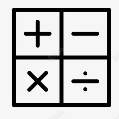 计算器乘法数学图标图标