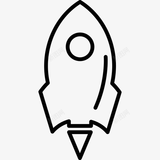 火箭船变型圆形轮廓运输图标svg_新图网 https://ixintu.com 圆形轮廓 多冲程 火箭船变型 运输