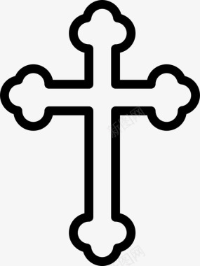 十字架圣诞节教堂图标图标