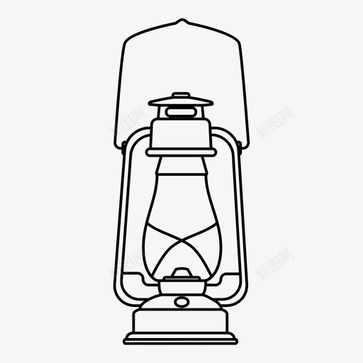 油灯户外无图标svg_新图网 https://ixintu.com 五金 冒险 出售 大胆 户外 持有 无 油灯 火 野营 黄金
