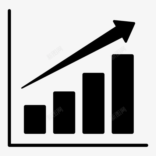条形图统计科学图标svg_新图网 https://ixintu.com 上升 事实 向上箭头 图1 增加收入 改进 数字 条形图 科学 统计 进步