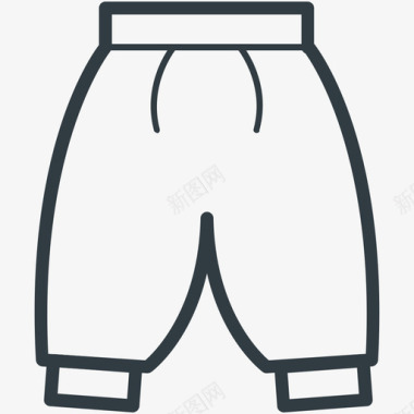 裤子时尚和衣服线图标图标