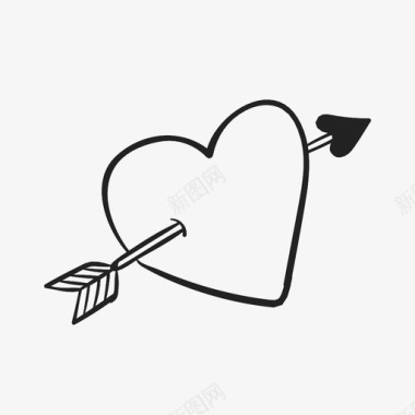 心和箭爱情人图标图标