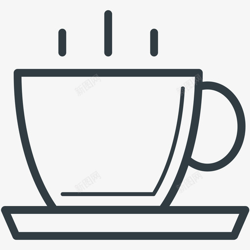 热茶食物线图标svg_新图网 https://ixintu.com 热茶 食物矢量线图标