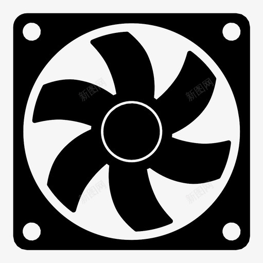 空调暖气通风机图标svg_新图网 https://ixintu.com 冷气 冷风机 暖气 暖通空调 电脑风扇 空调 螺杆 通风机