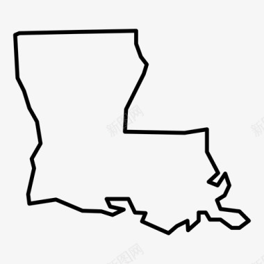 路易斯安那州美国地理位置图标图标