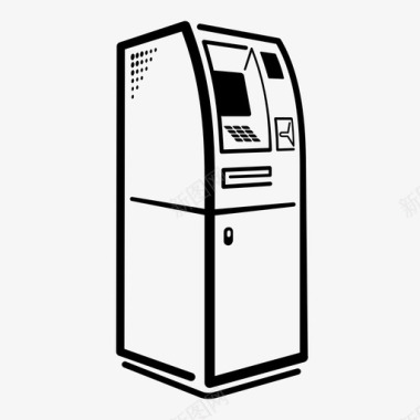 自动取款机银行自动柜员机图标图标