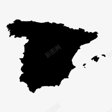 西班牙州地图图标图标