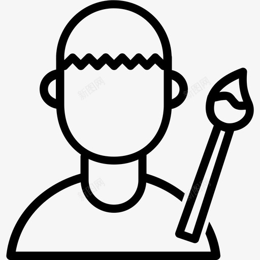 画家艺术家画笔图标svg_新图网 https://ixintu.com 专业卷1 托盘 画家 画布 画笔 绘画 色彩 艺术家