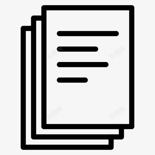 文件表格报告图标svg_新图网 https://ixintu.com 家庭作业 平滑线文件夹 报告 文件 文本 表格 论文 集合