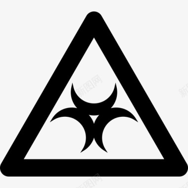 生物危害标志内三角形轮廓标志基本应用图标图标