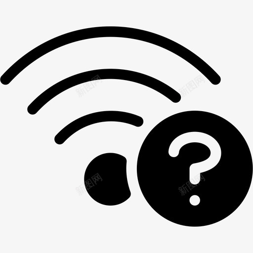 wifi问题未知未定义图标svg_新图网 https://ixintu.com internet wifi问题 帮助 未定义 未知 网络 网络实心图标 连接 通信
