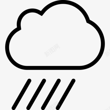 雨大气坠落图标图标