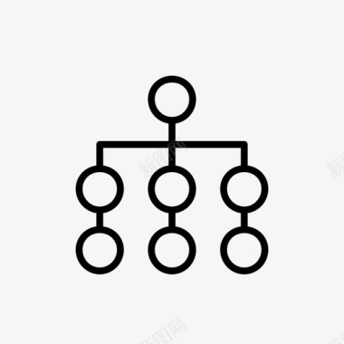 层次结构组织网络图标图标