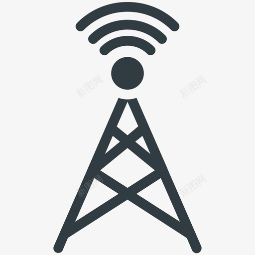 wifi塔通讯酷标图标svg_新图网 https://ixintu.com wifi塔 通讯酷矢量图标