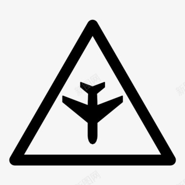 飞机警告标志了望图标图标