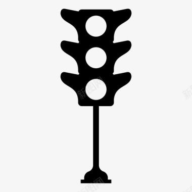 红绿灯停车灯道路图标图标