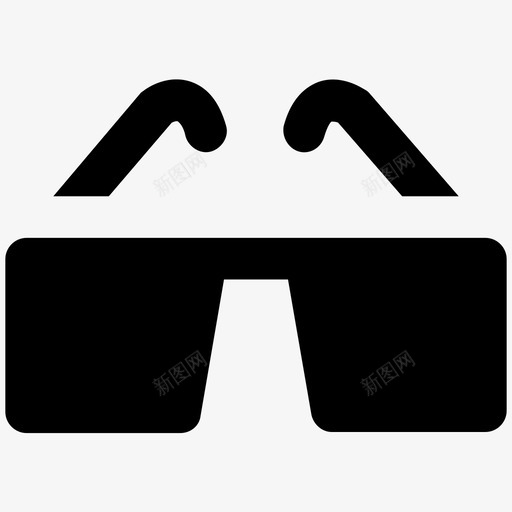 眼镜墨镜镜框图标svg_新图网 https://ixintu.com 作弊者 墨镜 太阳镜 眼镜 衣服大胆的固体图标 镜框