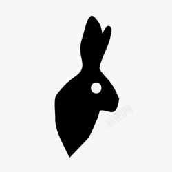 野兔肉兔子动物复活节图标高清图片