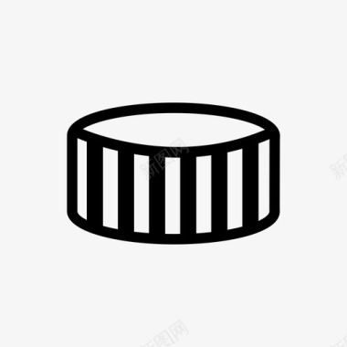 监狱帽条纹戒指图标图标