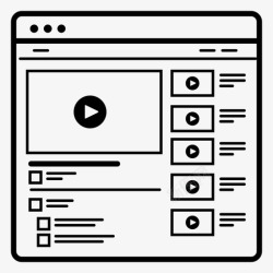 可用电子短视频播放器可用性用户界面图标高清图片