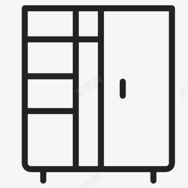 衣柜储物空间架子图标图标