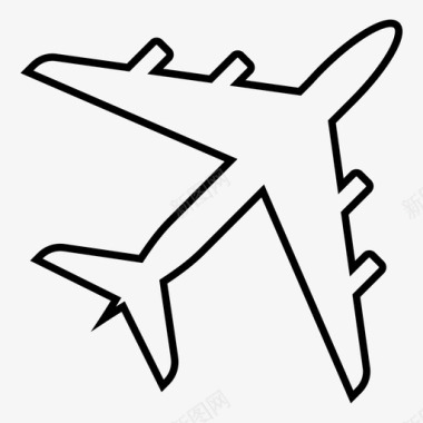 飞机旅行喷气式飞机图标图标