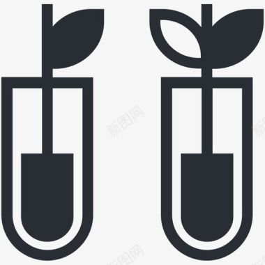 植物学实验教育图标图标