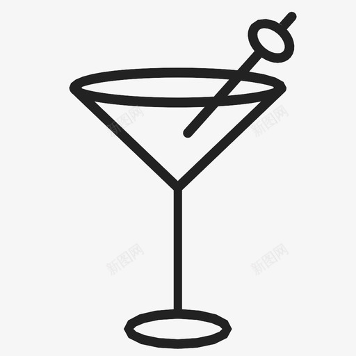 鸡尾酒酒精俱乐部图标svg_新图网 https://ixintu.com 俱乐部 果汁 柠檬 橄榄 水 酒精 饮料 马提尼 鸡尾酒