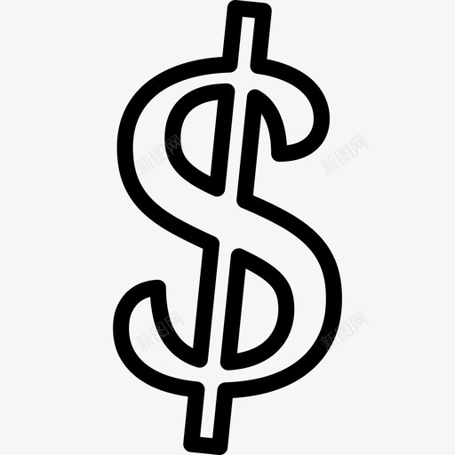 美元货币符号变体符号货币图标笔划svg_新图网 https://ixintu.com 符号 美元货币符号变体 货币图标笔划