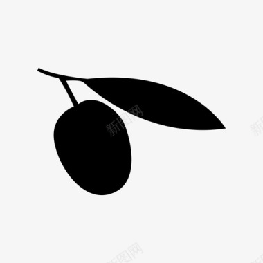 橄榄树枝食物图标图标
