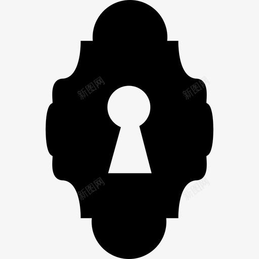黑色钥匙孔优雅的轮廓形状钥匙孔图标svg_新图网 https://ixintu.com 形状 钥匙孔 黑色钥匙孔优雅的轮廓