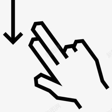 两个手指向下滑动管理最新技术图标图标