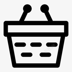 矢量郊游物品购物篮采购郊游图标高清图片