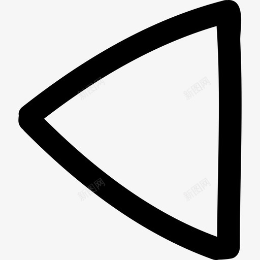 左箭头手绘三角形箭头手绘图标svg_新图网 https://ixintu.com 左箭头手绘三角形 手绘 箭头