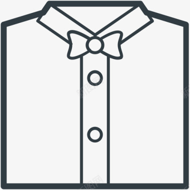 衬衫时尚和服装线图标图标