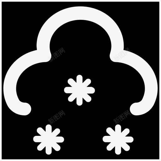 雪花飘落圣诞大胆的实体图标svg_新图网 https://ixintu.com 圣诞大胆的实体图标 雪花飘落