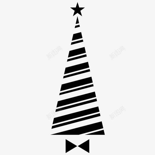 圣诞树庆祝装饰图标svg_新图网 https://ixintu.com 假日 圣诞快乐 圣诞树 家庭时光 庆祝 装饰 装饰品
