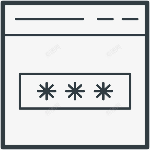 网站安全安全线图标svg_新图网 https://ixintu.com 安全矢量线图标 网站安全