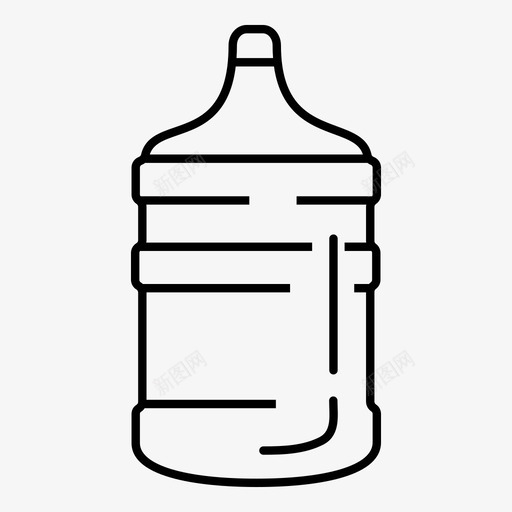 水瓶容器塑料瓶图标svg_新图网 https://ixintu.com 冷却器 分配器 塑料瓶 容器 水壶 水瓶 矿泉水 轮廓收集